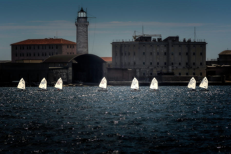 Sailing in Trieste Photograph by Wolfgang Stocker
