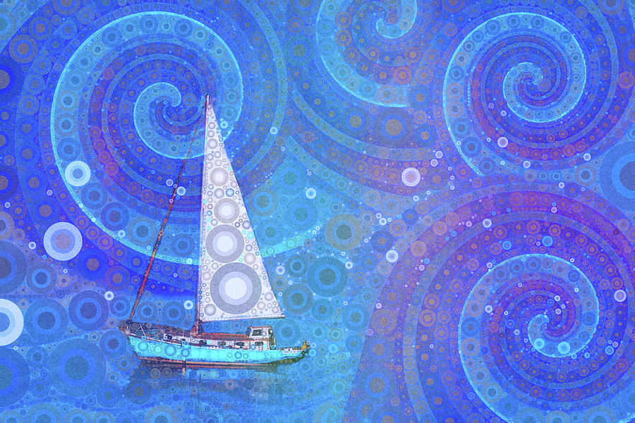 Sailing Into a Headwind Digital Art by Peggy Collins