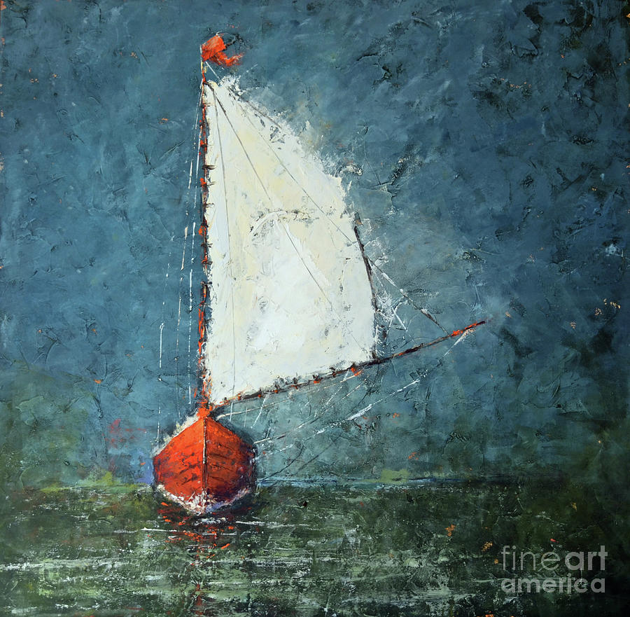 Sailing into Darkness Painting by Patricia Caldwell