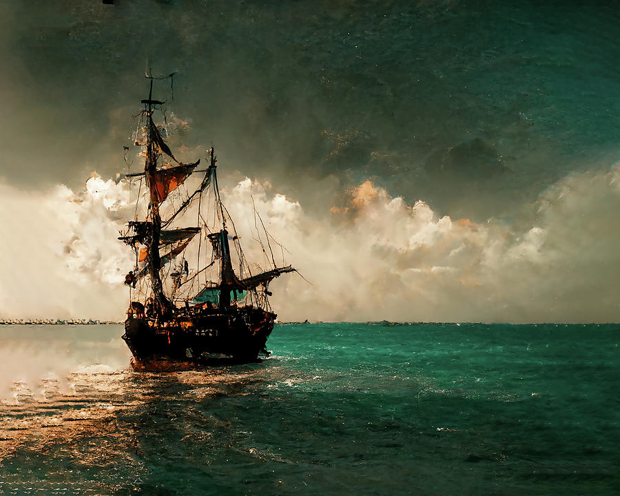 Sailing into Emerald Seas Digital Art by Gene Sizemore - Fine Art America