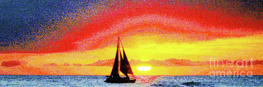 Abstract Photograph - Sunset Sail Into The Abstract  by D Davila