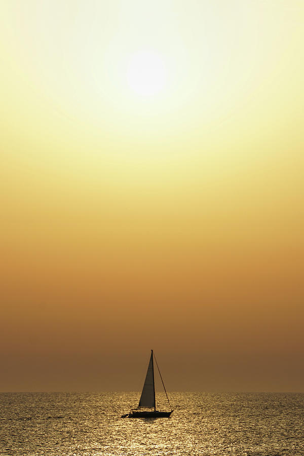 Sailing Into The Golden Sunset - Menorca, 2015 Photograph