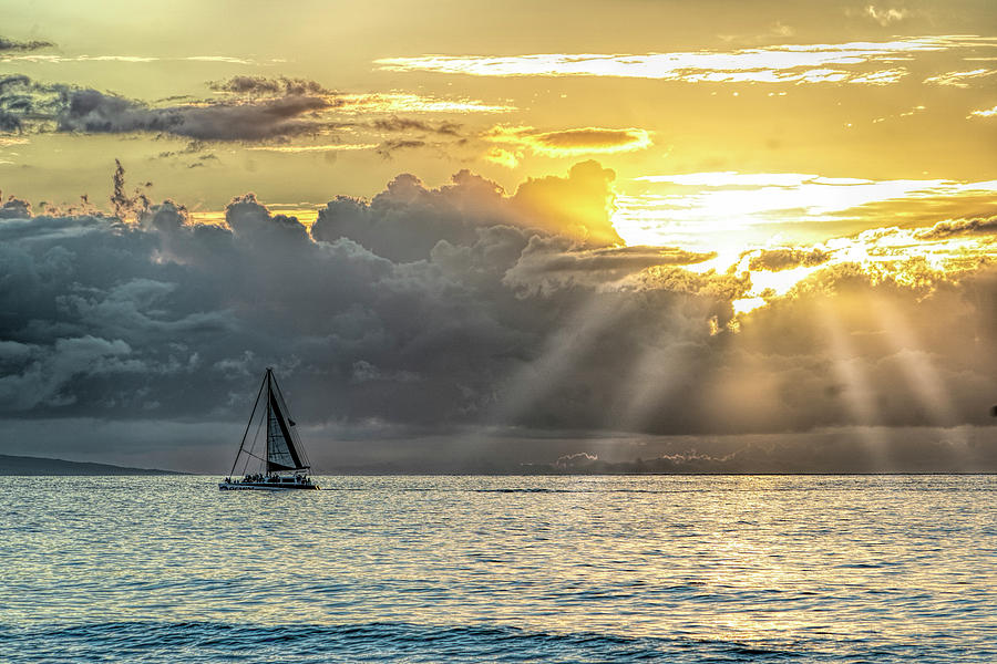 Sailing into the Sunset Photograph by Betty Eich