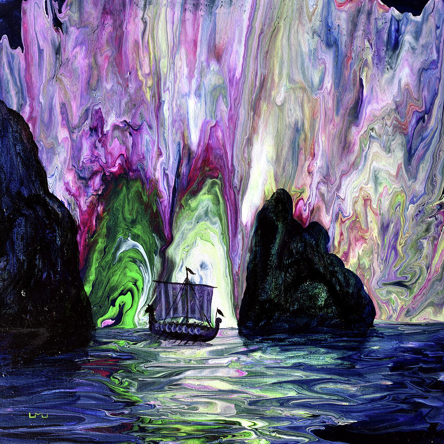 Sailing Into the Vortex Painting by Laura Iverson
