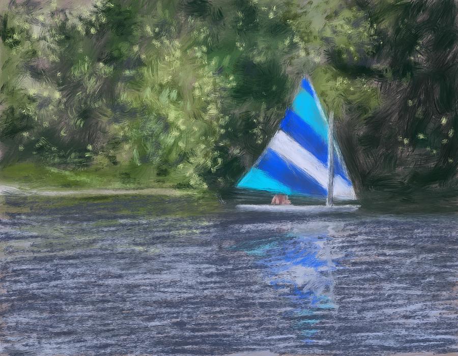 Sailing Painting by Larry Whitler