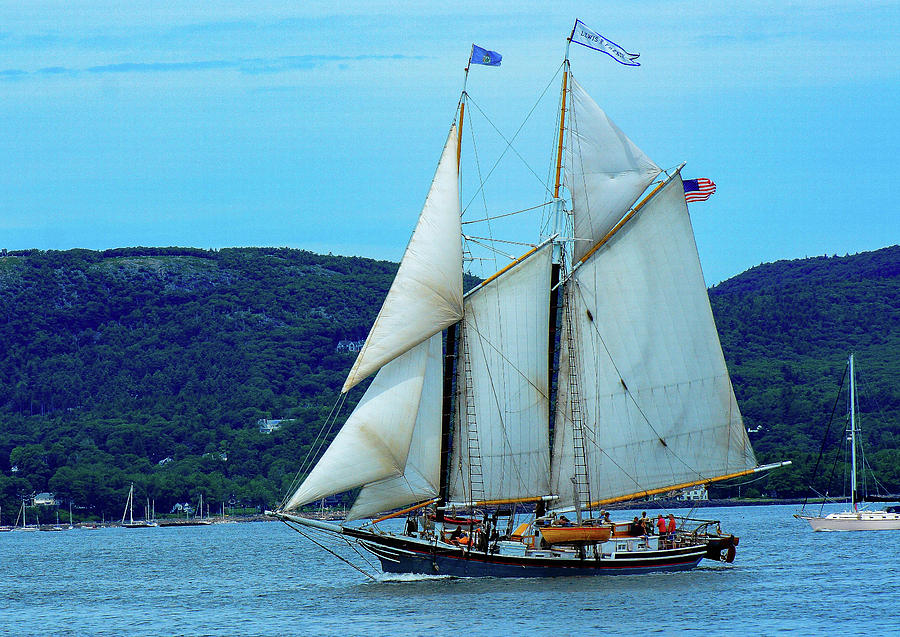 Sailing Off Rockport Maine Photograph