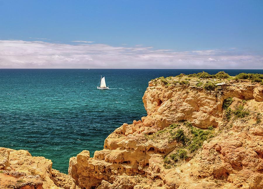 Sailing Off the Algarve Coast in Portugal Photograph by Rebecca Herranen