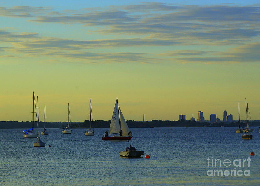 Boat Photograph - Sailing on an Early Summer Day by Dora Sofia Caputo