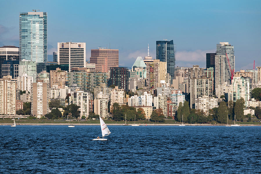 Sailing on English Bay Photograph by Michael Russell