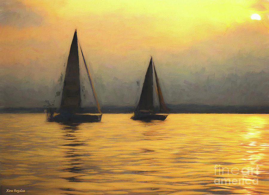 Sailing on Her Golden Waters Photograph by Xine Segalas