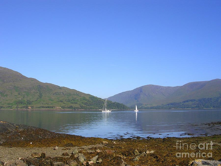 Glencoe Photograph - Sailing On Loch Etive, Scotland by Lesley Evered