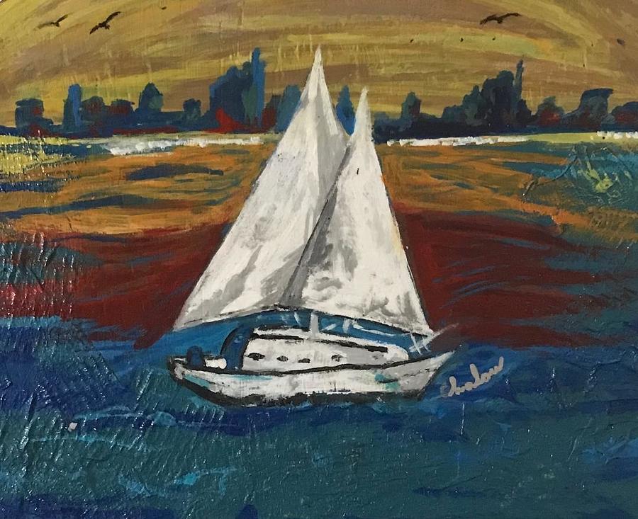 Sailing on the Horizon Painting by Charles Young