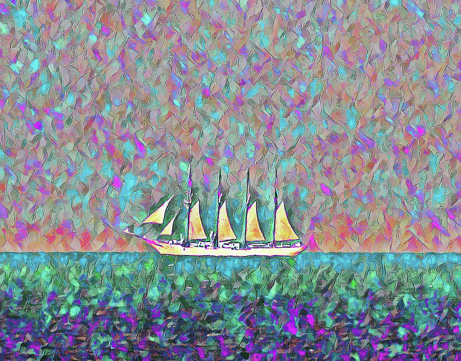 Sailing on the Horizon Digital Art by Corinne Carroll