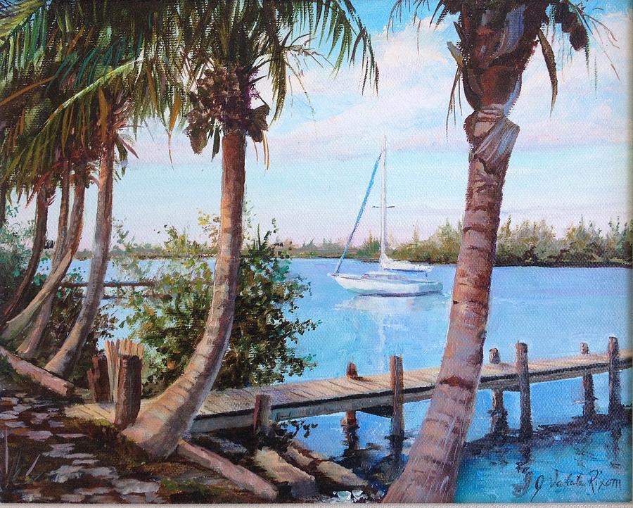Sailing on the Indian River Painting by Judy Rixom