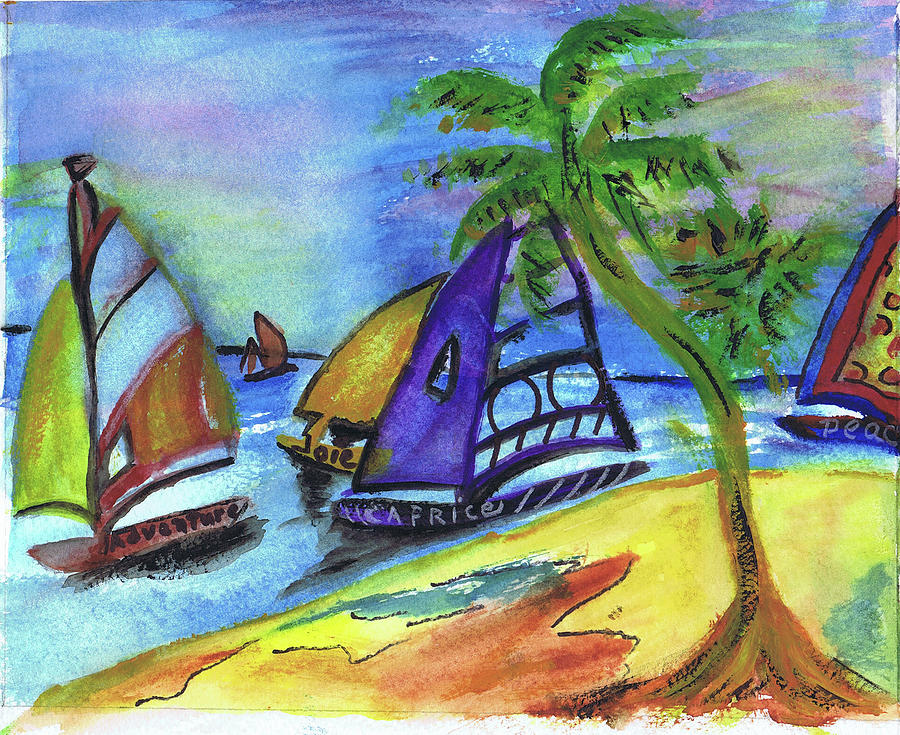 Sailing with Peace Painting by Genevieve Holland