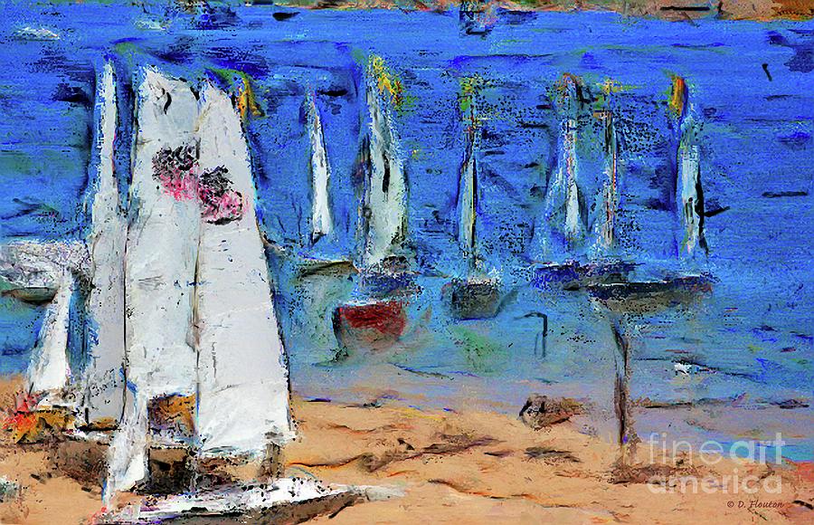 Sailing School Ses Salines, Menorca, Spain Digital Art by Dee Flouton