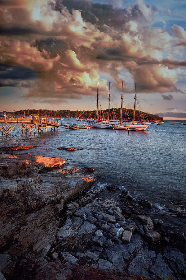 Nature Photograph - Sailing Ship in Maine by Jon Glaser