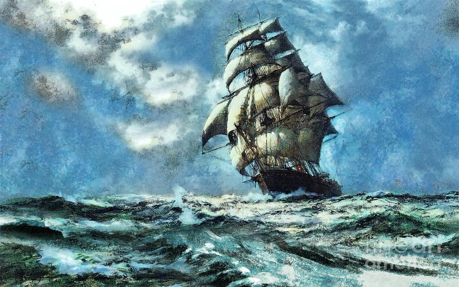 Sailing Ship Digital Art by Jerzy Czyz