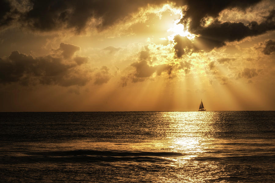 Sailing the Florida Sunset Photograph by Michael Ash