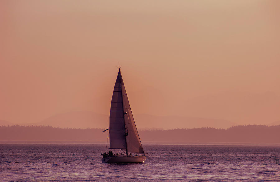 Sailing the Sound 2xx Photograph by Cathy Anderson