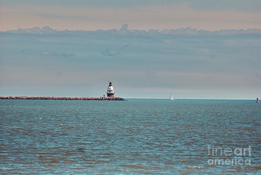 Sailing the Southwest Ledge Lighthouse Photograph by Margie Avellino