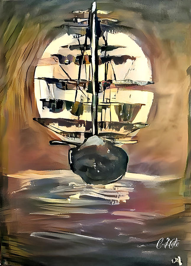 Sailing the sun Mixed Media by Frederick Cook