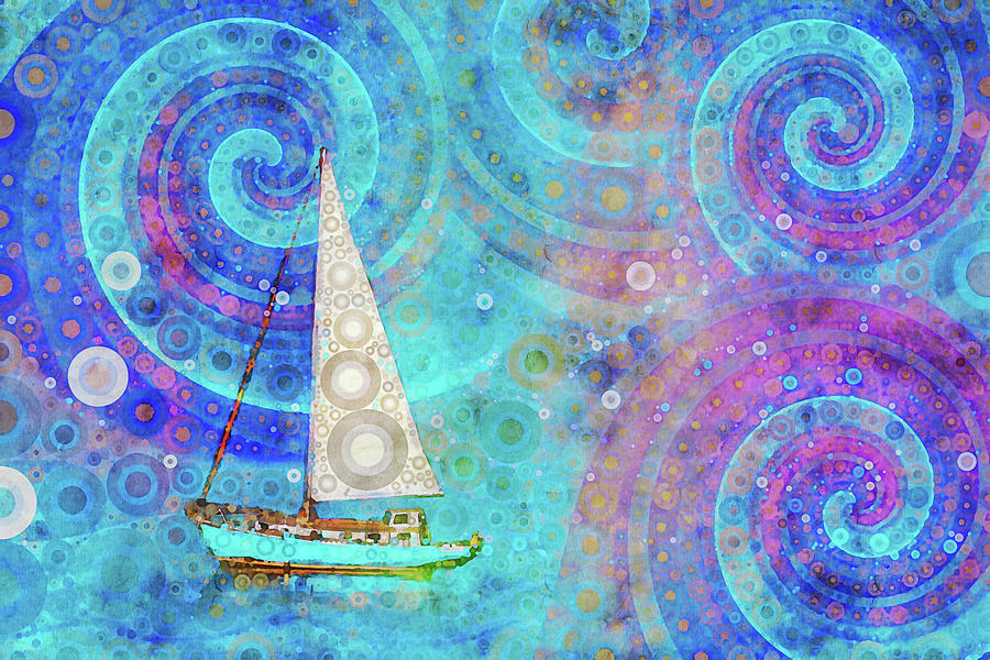 Sailing the Whimsical Way Digital Art by Peggy Collins