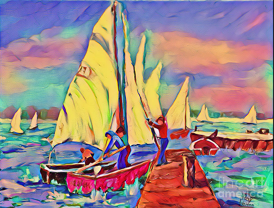 Sailing Time Painting by Patsy Walton