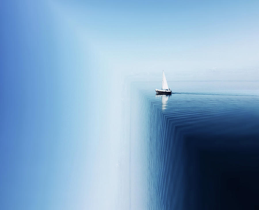 Sailing to the Edge Digital Art by Pelo Blanco Photo