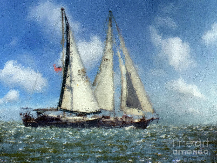 Sailing with Friends Painting by Jon Neidert