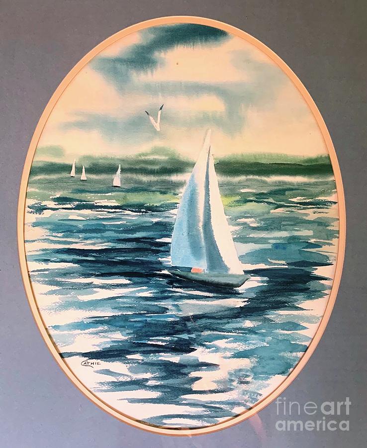 Sailing on Long Island Sound Painting by Catherine Ludwig Donleycott