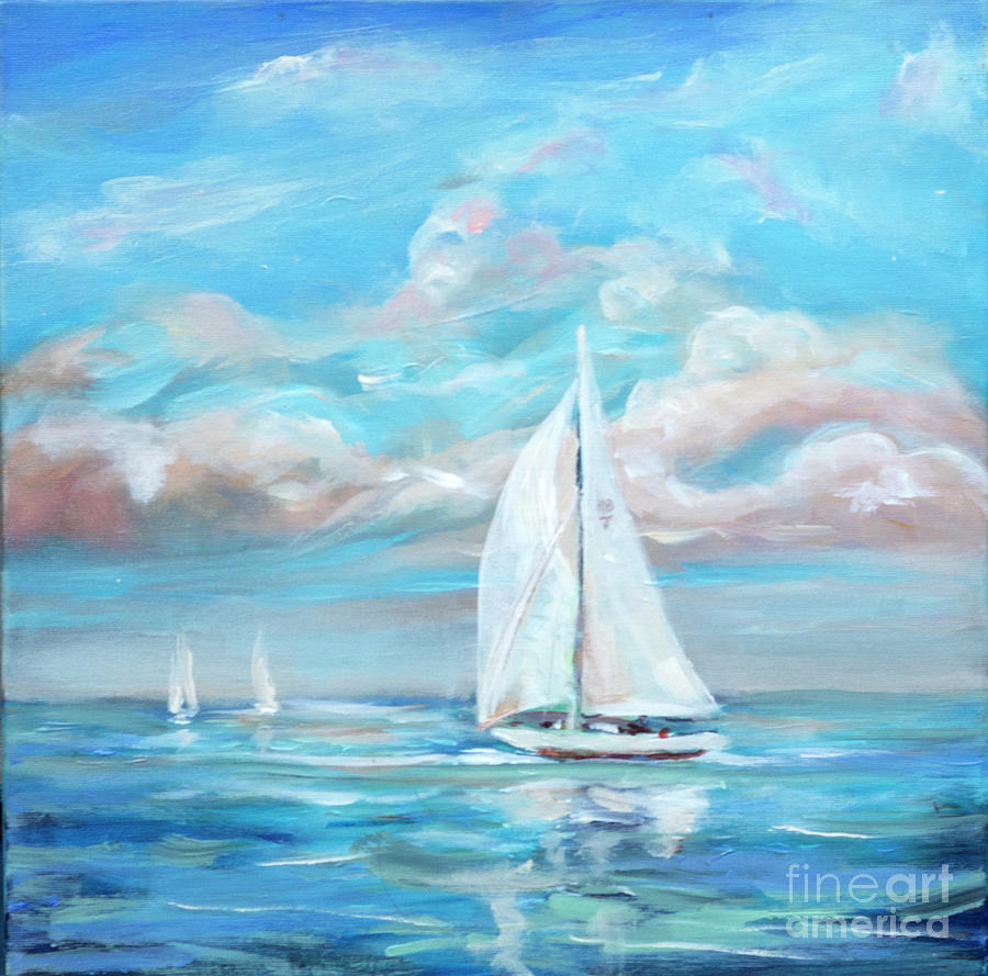 Sailing with my Dad II Painting by Linda Olsen