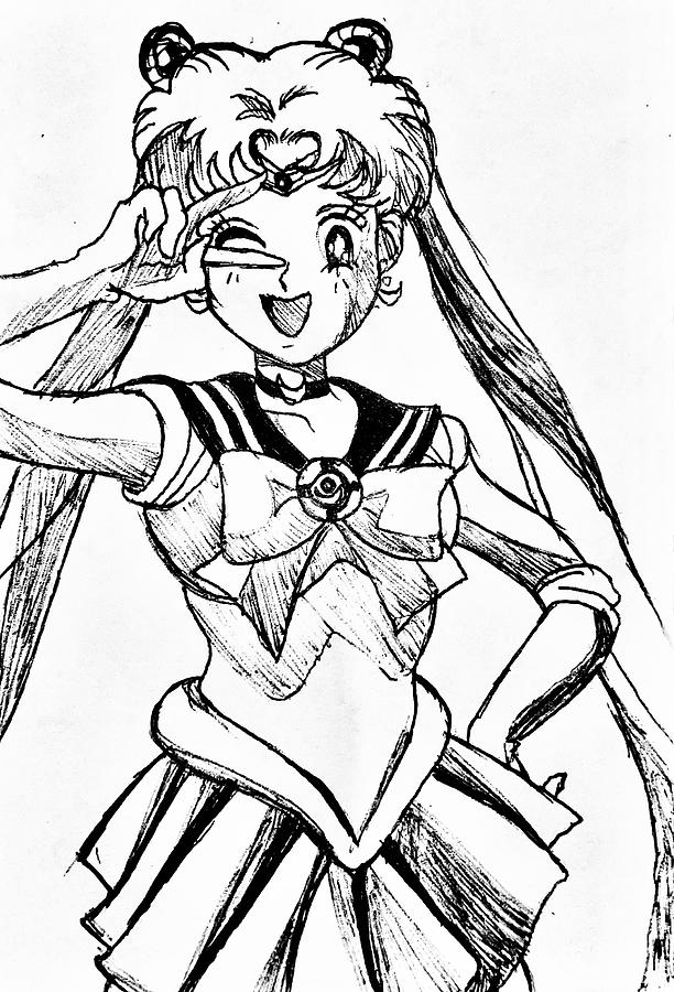 Azael Olmos  Sailor moon pencil drawing pencildrawing sketch