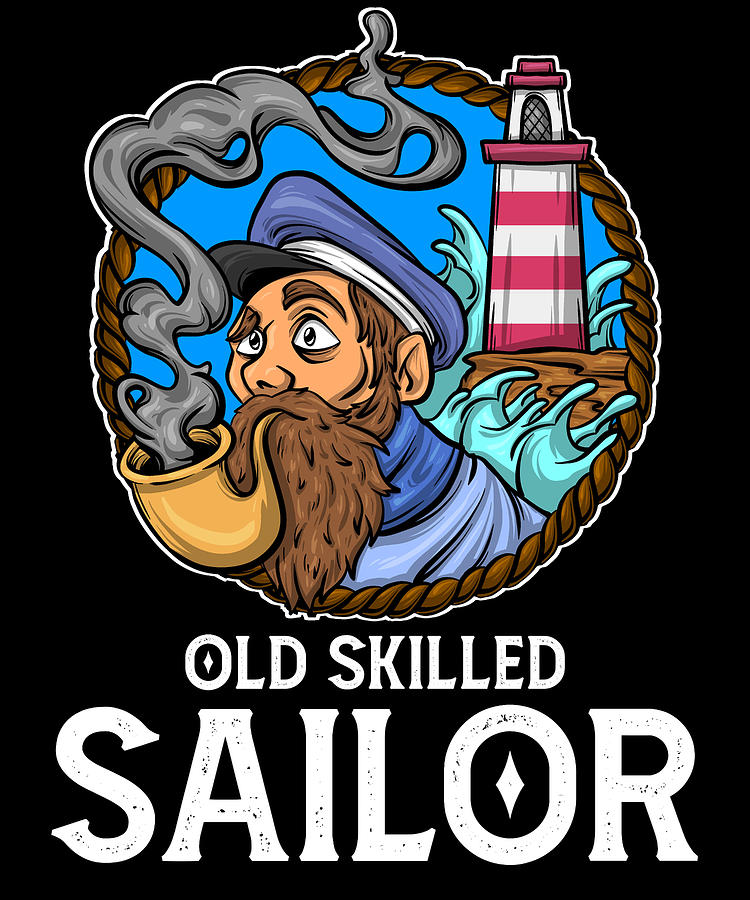 Sailor Old Skilled Sailor Boat Sailing Digital Art by Colorfulsnow ...