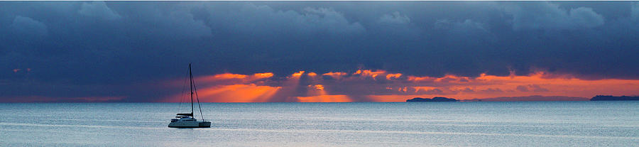 Sailors Delight - New Zealand - Red Sky at Morn, Sailors take warn Photograph by Kenneth Lane Smith