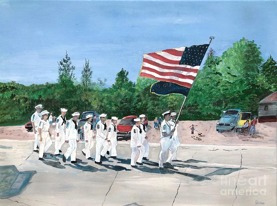 Sailors on Parade Painting by Christine Lathrop