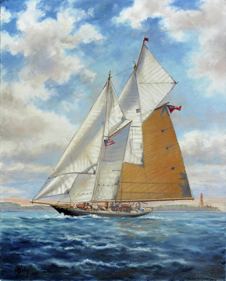 Sails 15 - Sailing around Sanibel Island Painting by Irek Szelag
