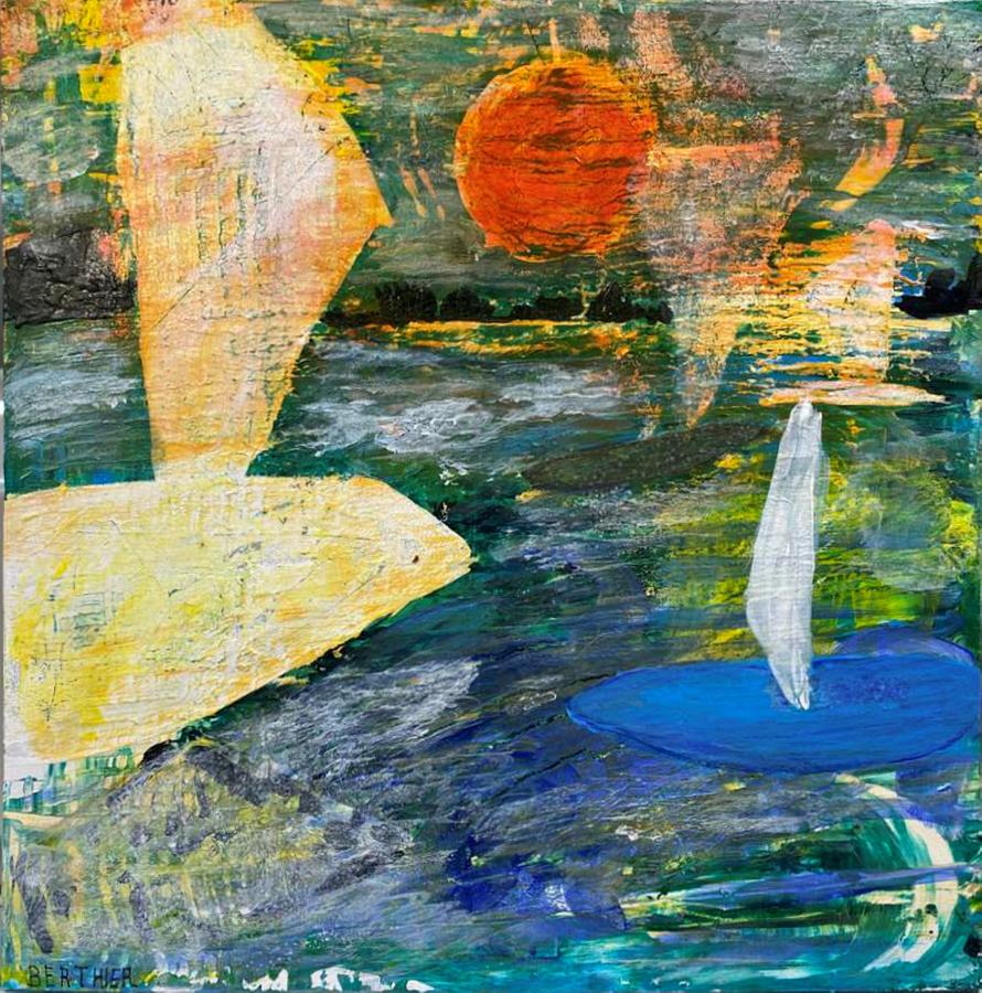 Sails in the Sun Painting by Suzanne Berthier