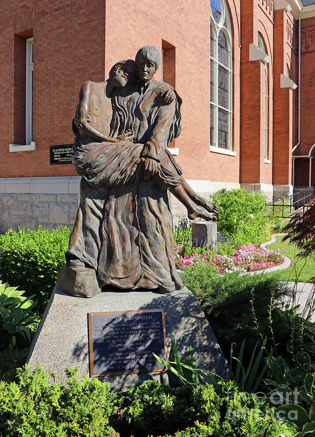 Saint Aloysius Gonzaga Statue Gonzaga University 3646 Photograph by Jack Schultz