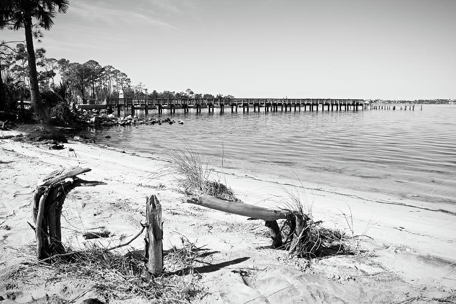 Saint Andrews Bay In Bw Photograph