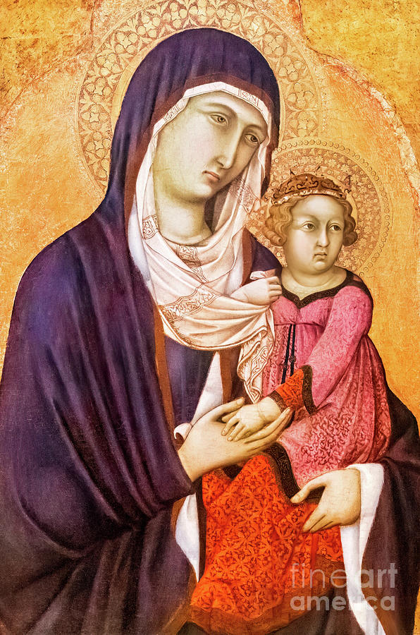 Saint Anne and the Infant Virgin 1330 Painting by Artist Unknown