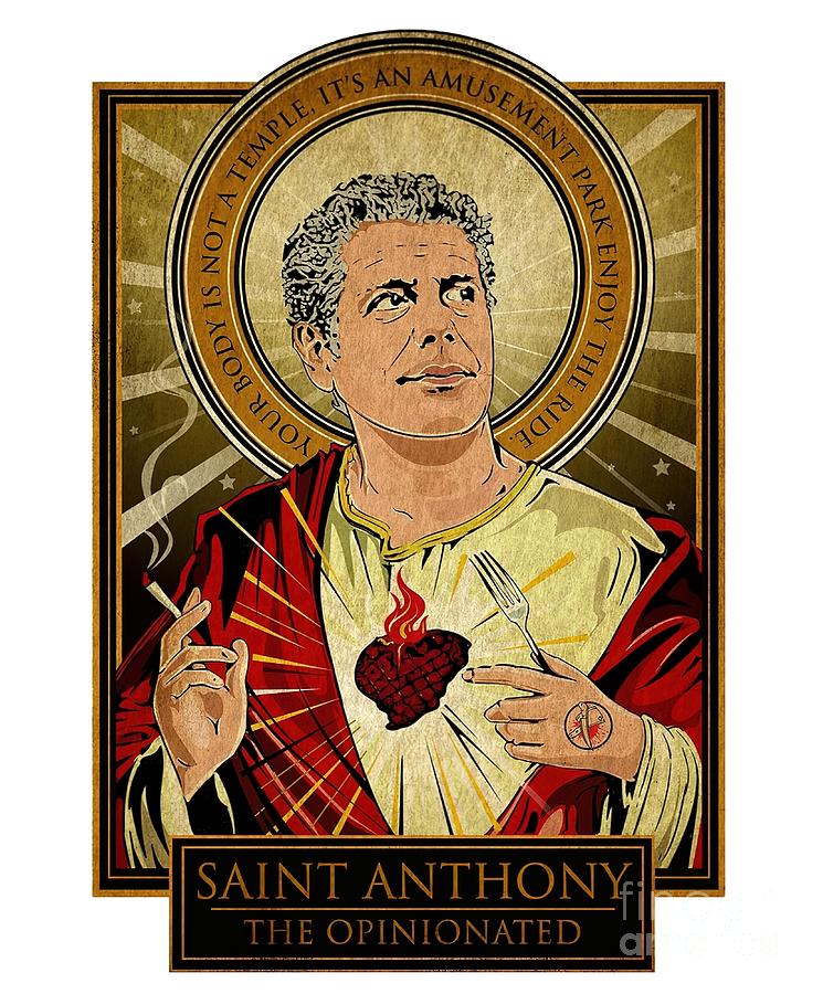 Saint Anthony Anthony Bourdain Painting by Yvette Lloyd | Pixels