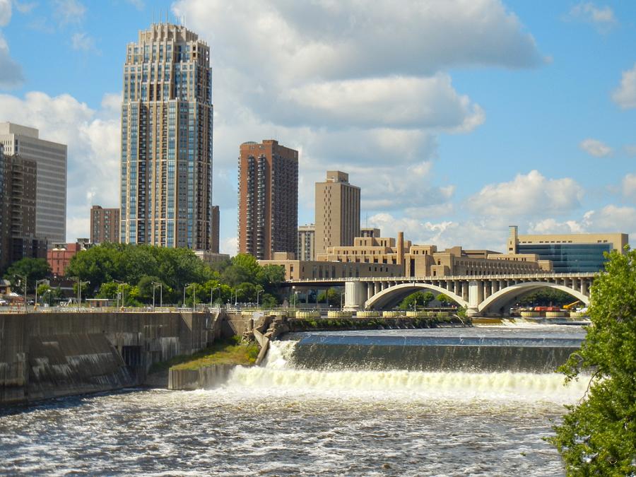 Saint Anthony Falls Dam Photograph by James Sebesta - Pixels