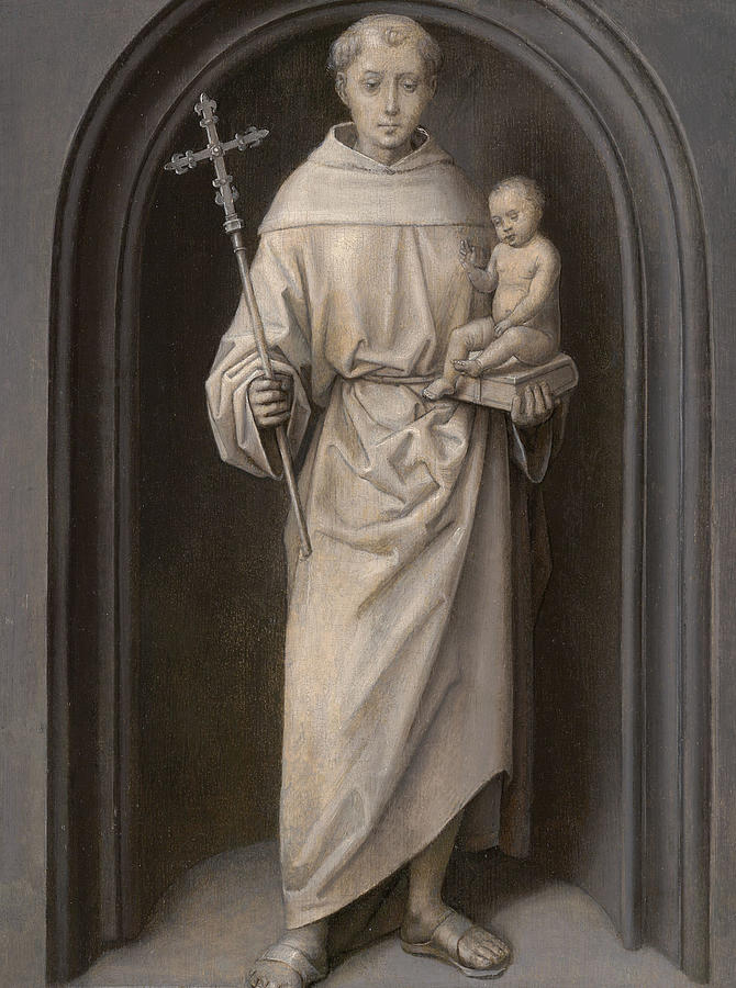 Saint Anthony of Padua Painting by Hans Memling