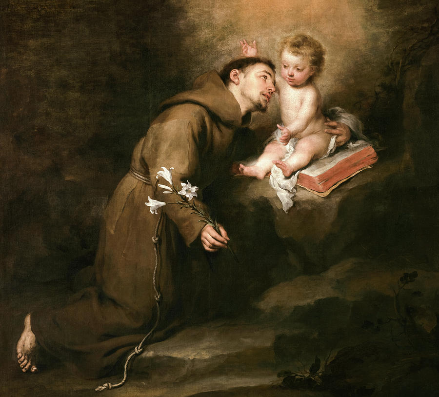 Saint Anthony of Padua with the Christ Child Painting by Bartolome ...