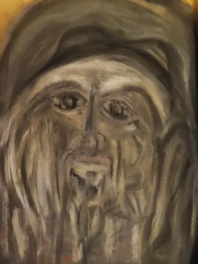 Saint Antonios The Great Drawing by Phil Gioldasis