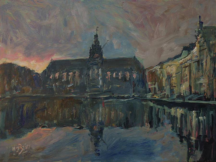 saint Bavo Church Haarlem Painting by Nop Briex