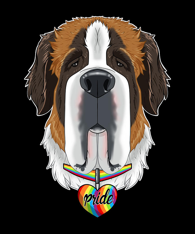 Saint Bernard Lgbtq Flag I Gay Pride Flag Digital Art By Maximus Designs Fine Art America 3265