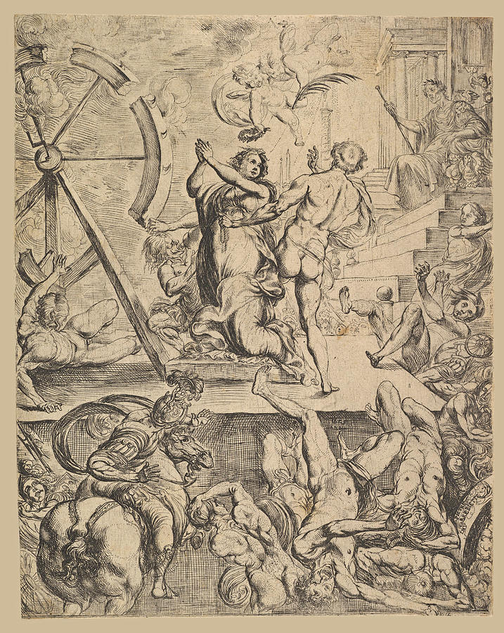  Saint Catherine Drawing by Pierre Brebiette
