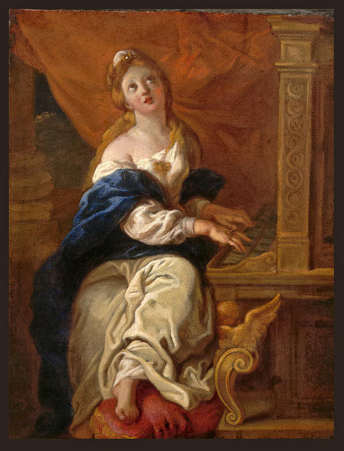Saint Cecilia Painting by Charles de La Fosse